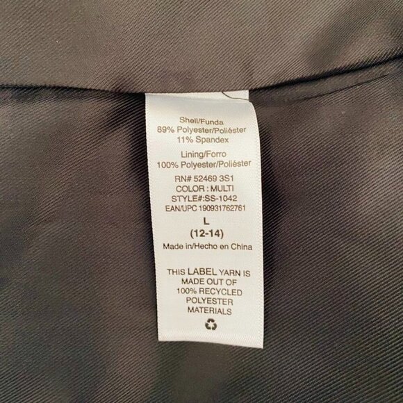 Scoop Women's Color Block Blazer Size Large 12-14 - Picture 6 of 9